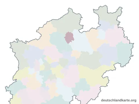 Vorschau: Karte im Bundesland von der kreisfreien Stadt Münster