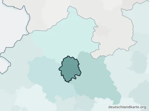 Vorschau: Nachbarkreiskarte von der kreisfreien Stadt Münster