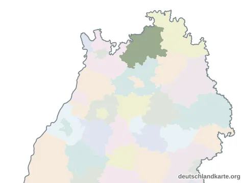 Vorschau: Karte im Bundesland vom Neckar-Odenwald-Kreis