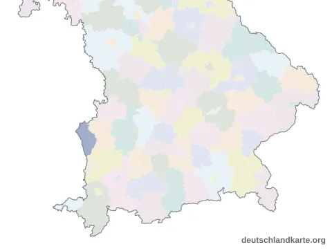 Karte: Landkreis Neu-Ulm in Bayern