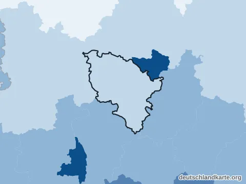 Vorschau: Bevölkerungsdichte vom Landkreis Neuburg-Schrobenhausen