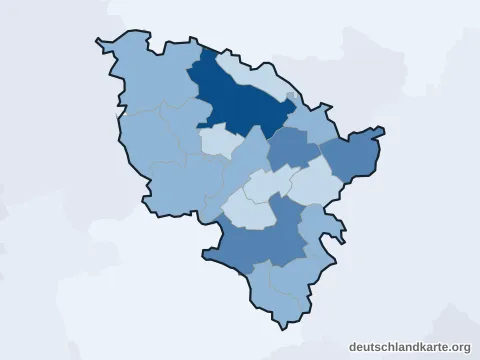 Vorschau: Einwohnerkarte vom Landkreis Neuburg-Schrobenhausen