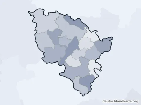 Vorschau: Ortskarte vom Landkreis Neuburg-Schrobenhausen