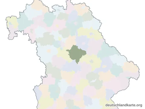 Vorschau: Karte im Bundesland vom Landkreis Neumarkt i.d.OPf.