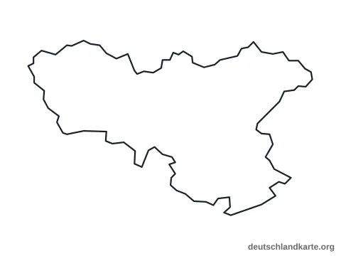 Vorschau: Umrisskarte vom Landkreis Neunkirchen