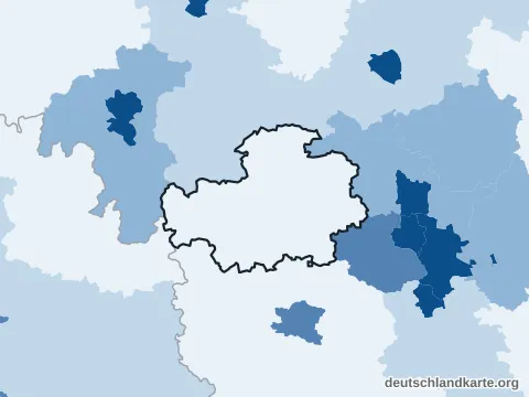 Vorschau: Bevölkerungsdichte vom Landkreis Neustadt a.d.Aisch-Bad Windsheim