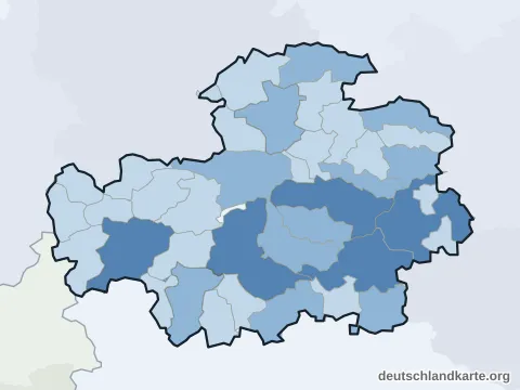 Vorschau: Einwohnerkarte vom Landkreis Neustadt a.d.Aisch-Bad Windsheim