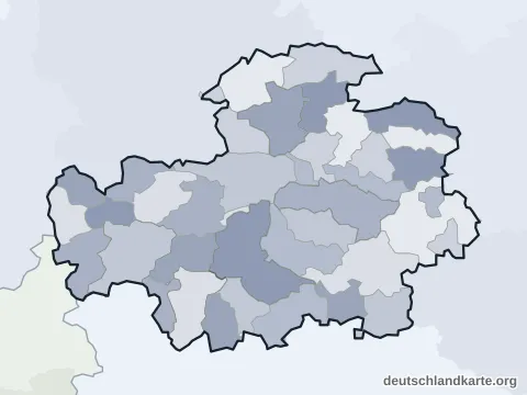 Vorschau: Ortskarte vom Landkreis Neustadt a.d.Aisch-Bad Windsheim