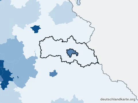 Vorschau: Bevölkerungsdichte vom Landkreis Neustadt a.d.Waldnaab