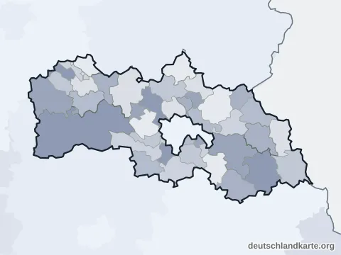 Vorschau: Ortskarte vom Landkreis Neustadt a.d.Waldnaab