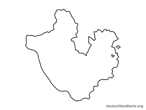 Vorschau: Umrisskarte vom Landkreis Neuwied