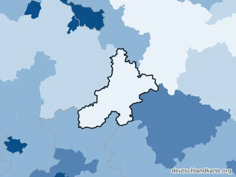 Vorschau: Bevölkerungsdichte vom Landkreis Nienburg (Weser)