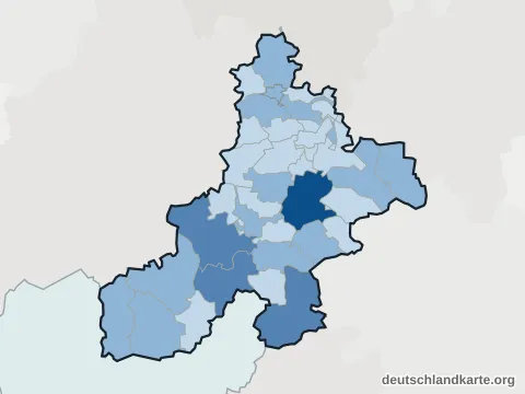 Vorschau: Einwohnerkarte vom Landkreis Nienburg (Weser)