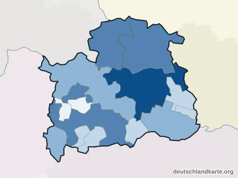 Vorschau: Einwohnerkarte vom Landkreis Nordhausen