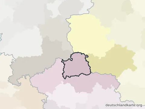 Vorschau: Nachbarkreiskarte vom Landkreis Nordhausen