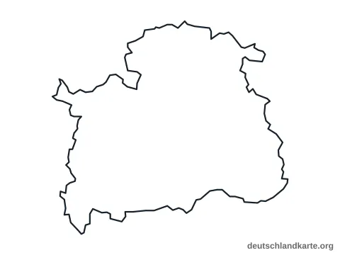 Vorschau: Umrisskarte vom Landkreis Nordhausen