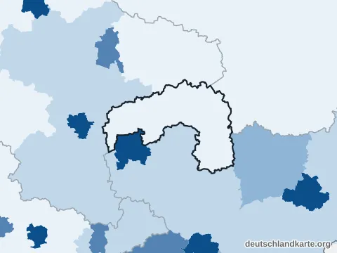 Vorschau: Bevölkerungsdichte vom Landkreis Nordsachsen