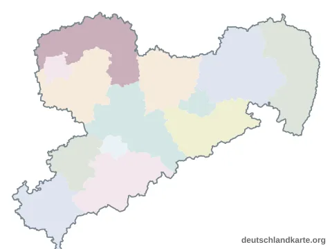 Karte: Landkreis Nordsachsen in Sachsen