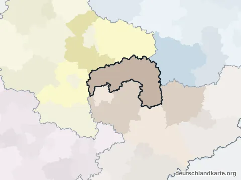 Vorschau: Nachbarkreiskarte vom Landkreis Nordsachsen
