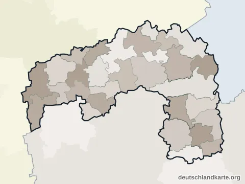 Vorschau: Ortskarte vom Landkreis Nordsachsen