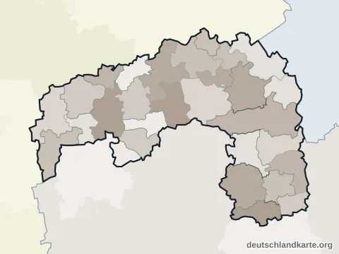 Vorschau: Verwaltungsgliederung vom Landkreis Nordsachsen