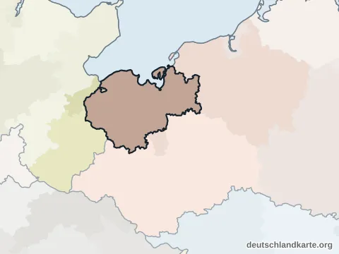 Vorschau: Nachbarkreiskarte vom Landkreis Nordwestmecklenburg