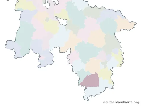 Vorschau: Karte im Bundesland vom Landkreis Northeim