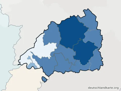 Vorschau: Einwohnerkarte vom Landkreis Northeim