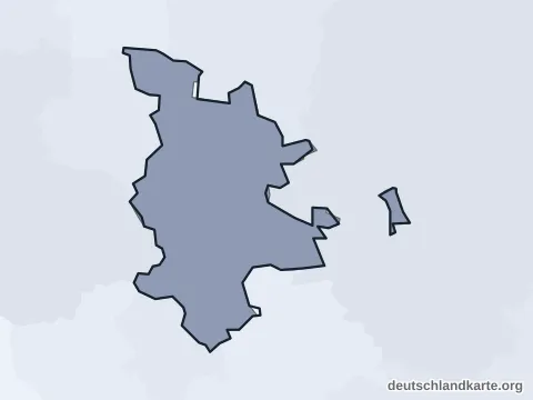 Vorschau: Ortskarte von der kreisfreien Stadt Nürnberg