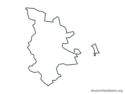 Vorschau: Umrisskarte von der kreisfreien Stadt Nürnberg