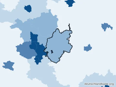Vorschau: Bevölkerungsdichte vom Landkreis Nürnberger Land