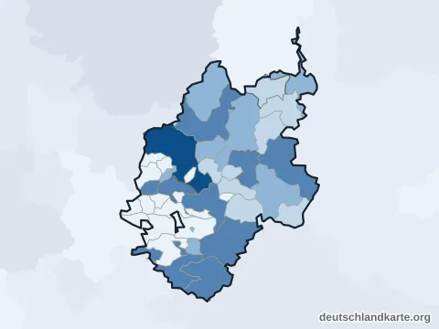 Vorschau: Einwohnerkarte vom Landkreis Nürnberger Land