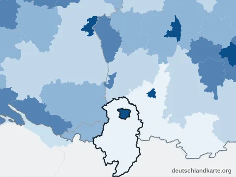 Vorschau: Bevölkerungsdichte vom Landkreis Oberallgäu
