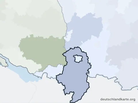 Vorschau: Nachbarkreiskarte vom Landkreis Oberallgäu