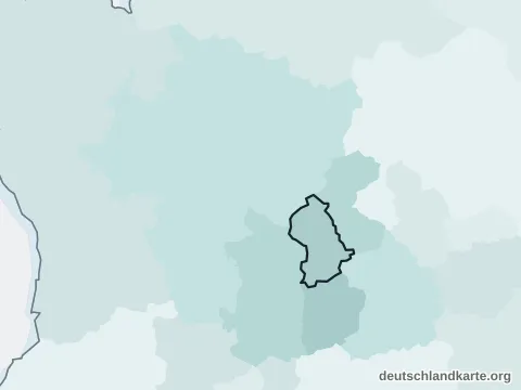 Vorschau: Nachbarkreiskarte von der kreisfreien Stadt Oberhausen