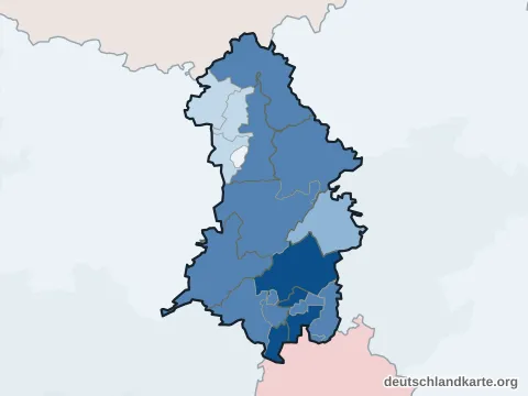 Vorschau: Einwohnerkarte vom Landkreis Oberhavel