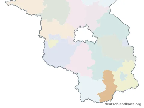 Vorschau: Karte im Bundesland vom Landkreis Oberspreewald-Lausitz