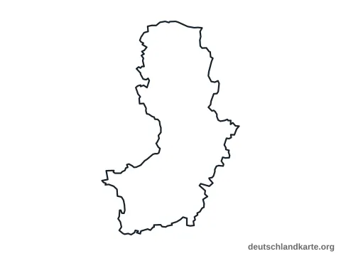 Vorschau: Umrisskarte vom Landkreis Oberspreewald-Lausitz