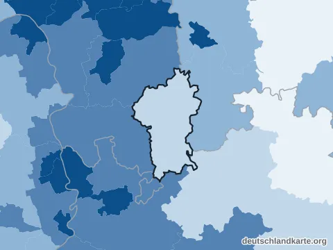 Vorschau: Bevölkerungsdichte vom Odenwaldkreis