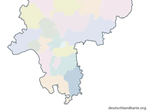 Karte: Odenwaldkreis in Hessen