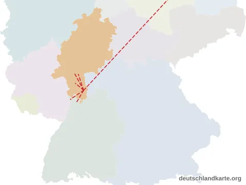 Vorschau: Entfernungskarte vom Odenwaldkreis