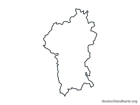 Vorschau: Umrisskarte vom Odenwaldkreis