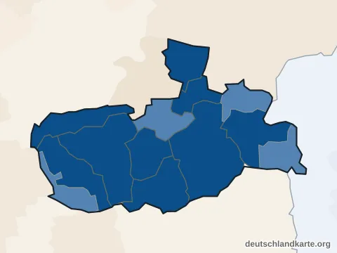Vorschau: Einwohnerkarte vom Landkreis Offenbach