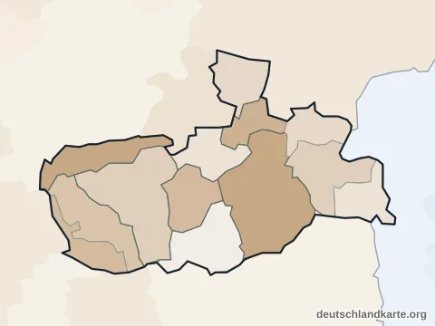 Vorschau: Ortskarte vom Landkreis Offenbach