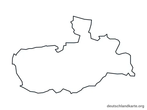 Vorschau: Umrisskarte vom Landkreis Offenbach