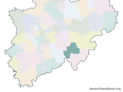 Vorschau: Karte im Bundesland vom Kreis Olpe