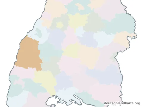 Karte im Bundesland: Ortenaukreis
