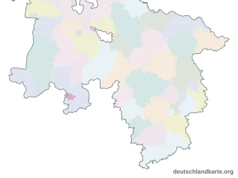 Vorschau: Karte im Bundesland von der kreisfreien Stadt Osnabrück