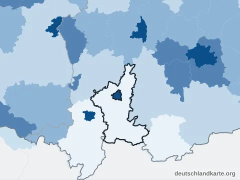 Vorschau: Bevölkerungsdichte vom Landkreis Ostallgäu