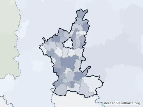 Vorschau: Ortskarte vom Landkreis Ostallgäu